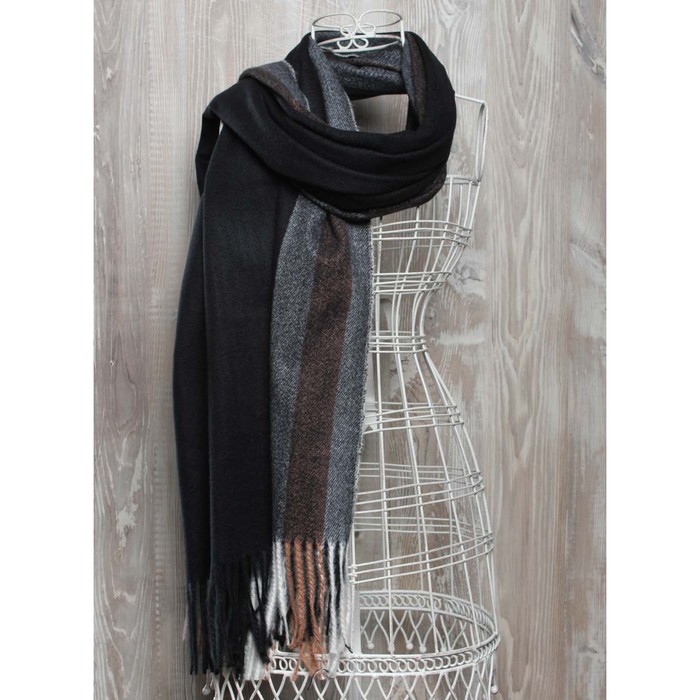 Палантин жен, 180х70 см, цвет чёрный