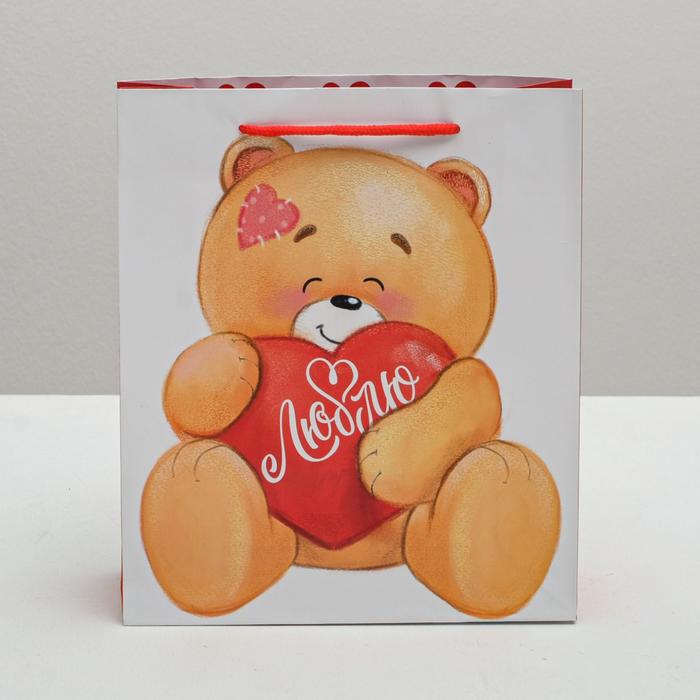 Пакет ламинированный вертикальный «Теплые объятья», 23 × 27 × 8 см