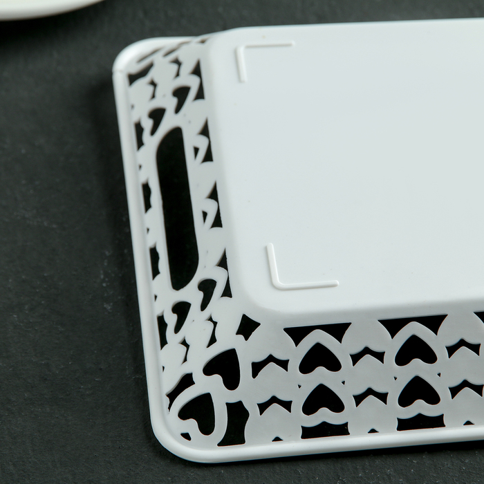 Поднос прямоугольный 29,5х21х3,5 см, "Фламинго" Цвета МИКС