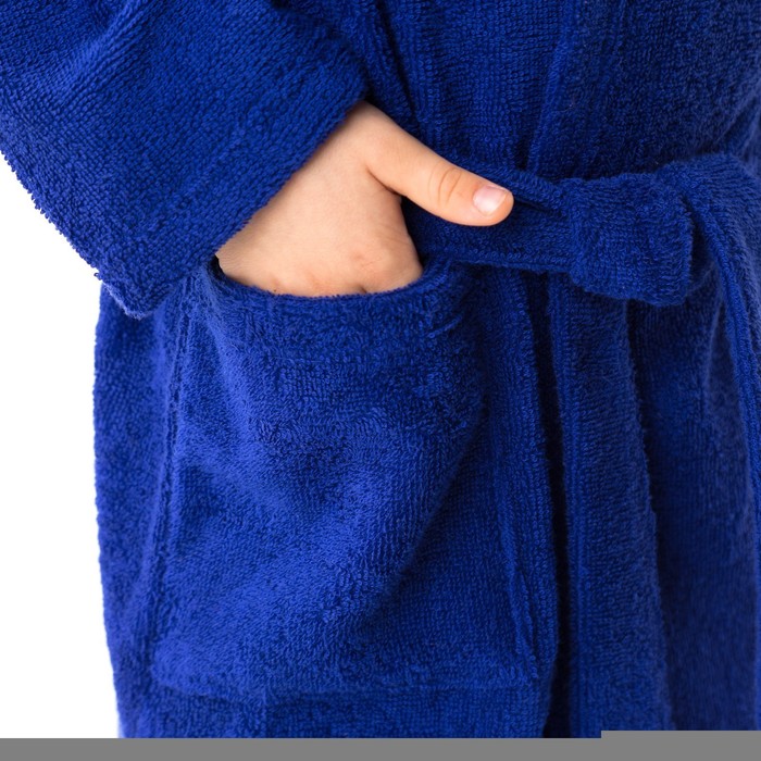 Халат махровый детский Рыцарь, размер 32, цвет синий, 340 г/м² хл. 100% с AIRO