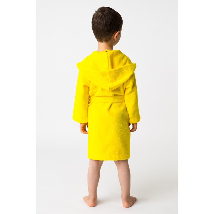 Халат махровый детский Динозаврик, размер 28, цвет жёлтый, 340 г/м² хл. 100% с AIRO