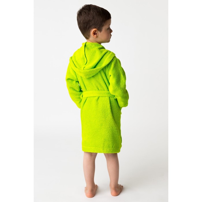 Халат махровый детский Пришелец, размер 32, цвет салатовый, 340 г/м² хл. 100% с AIRO