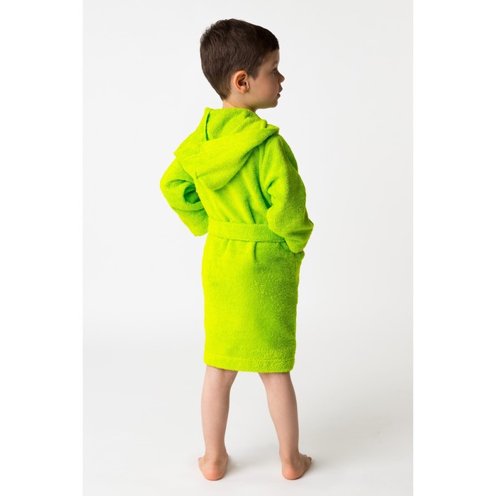 Халат махровый детский Мишутка, размер 28, цвет салатовый, 340 г/м² хл. 100% с AIRO