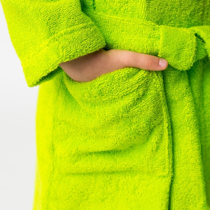 Халат махровый детский Мишутка, размер 28, цвет салатовый, 340 г/м² хл. 100% с AIRO
