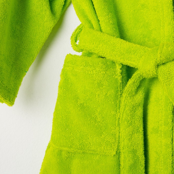 Халат махровый детский Мишутка, размер 28, цвет салатовый, 340 г/м² хл. 100% с AIRO