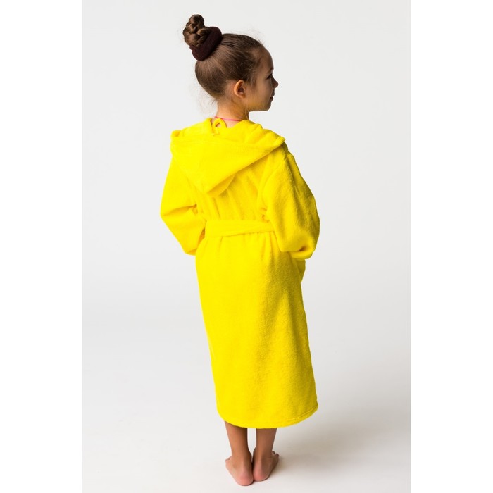 Халат махровый детский Пончик, размер 34, цвет жёлтый, 340 г/м² хл. 100% с AIRO