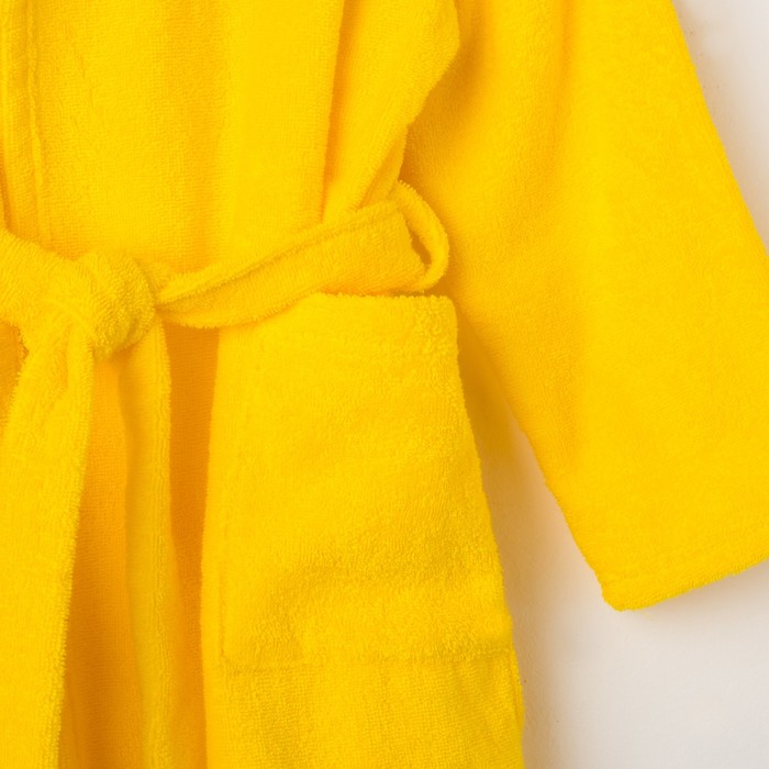 Халат махровый детский Пончик, размер 34, цвет жёлтый, 340 г/м² хл. 100% с AIRO