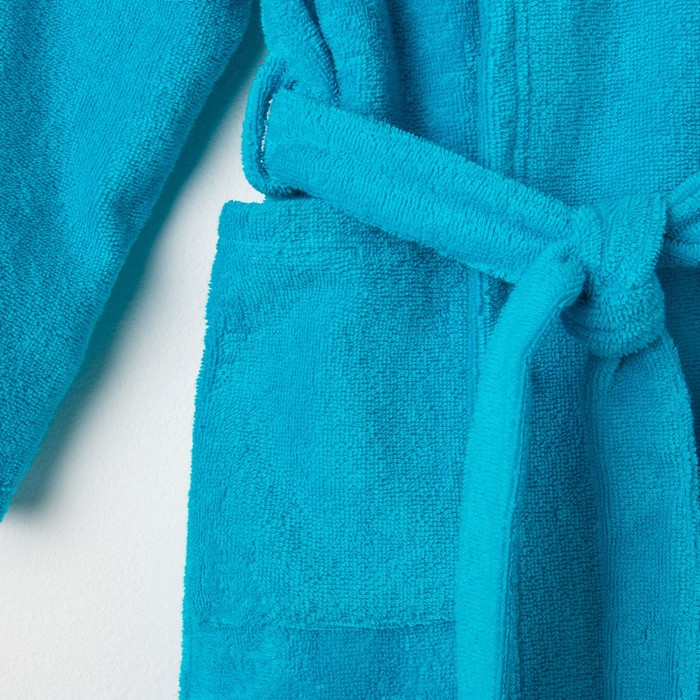 Халат махровый детский Победитель, размер 34, цвет морской, 340 г/м² хл. 100% с AIRO