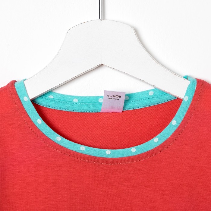 Пижама для девочки, цвет коралловый, рост 104-110 см (30)