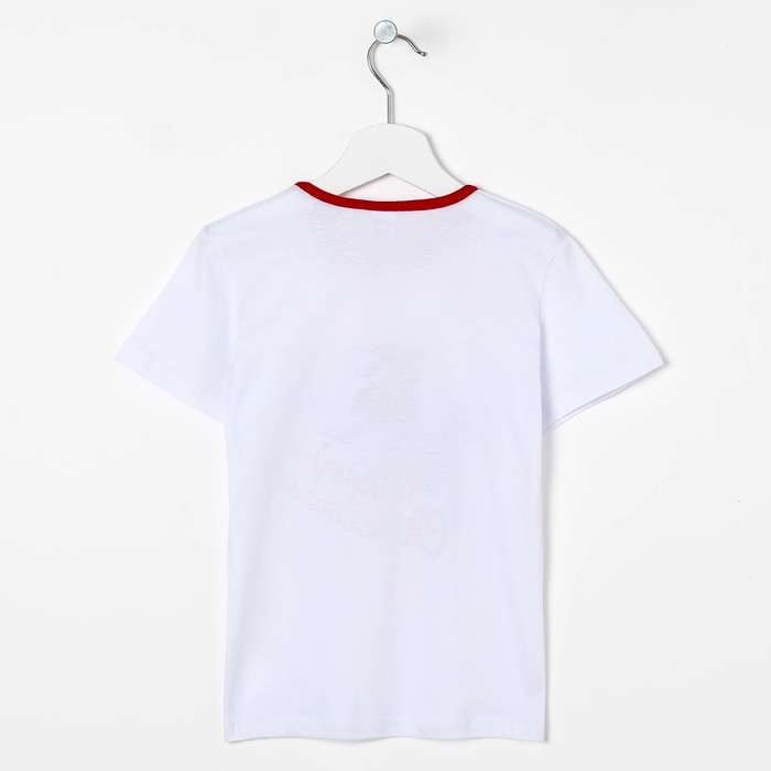 Футболка для мальчика, цвет белый, рост 116-122 см (34)