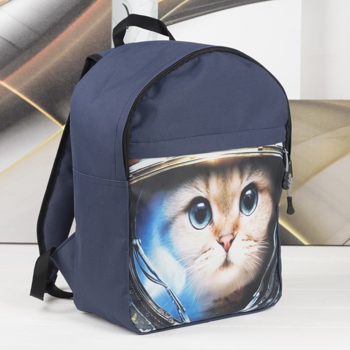 Рюкзак молод &quot;СИТИ-1&quot;, 27*14*38, отдел на молнии, кот в скафандре