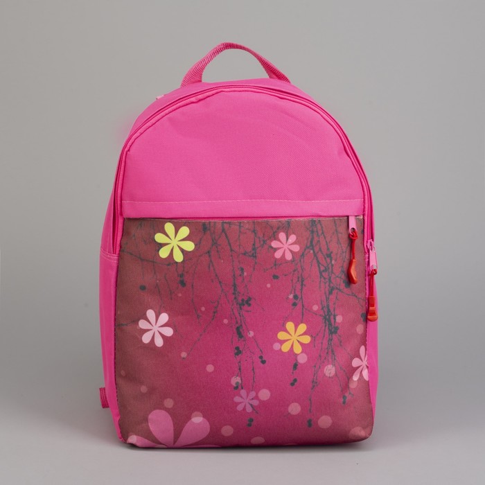 Рюкзак молод "СИТИ-1", 27*14*38, отдел на молнии, цветы розовые