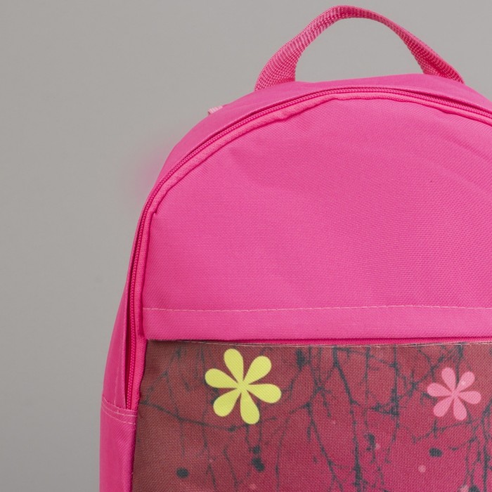Рюкзак молод "СИТИ-1", 27*14*38, отдел на молнии, цветы розовые