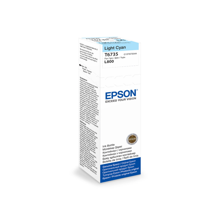 Чернила Epson L800 / L1800 Оригинальные,, 70 мл, Light Cayan/Светло-Голубой