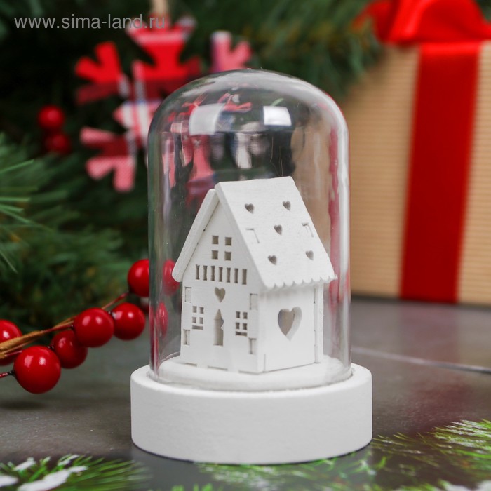 Новогодний сувенир с подсветкой «Зимний домик» новогодний сувенир с подсветкой зимние мишки