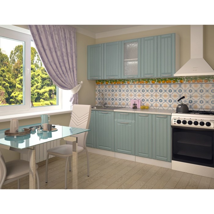 Кухонный гарнитур 1800, 1800х453х2170, Тополь скай прованс