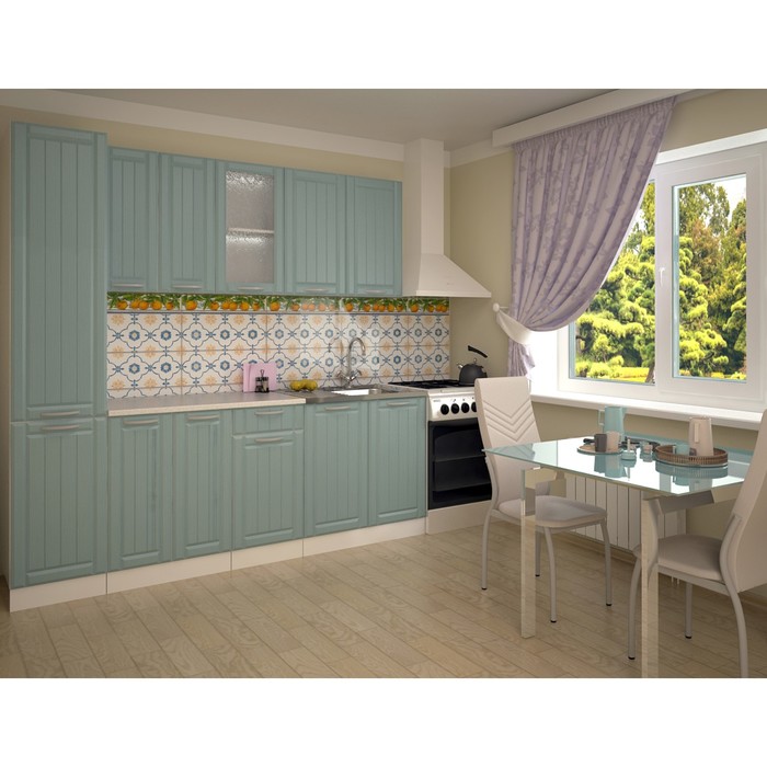 Кухонный гарнитур 2200, 2200х453х2140, Тополь скай прованс