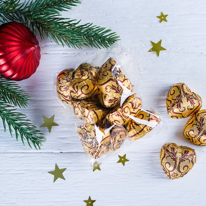 Набор шоколданых конфет в коробке-конфете "Сладкого Нового года"