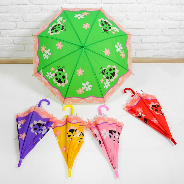 Зонт детский "Божьи коровки", МИКС