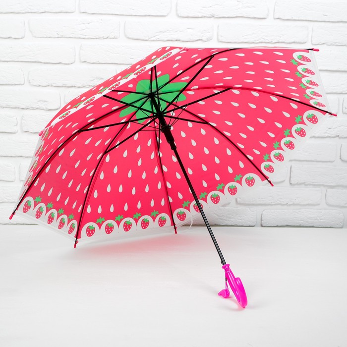 Зонт детский "Клубничка"