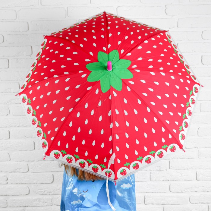Зонт детский "Клубничка"