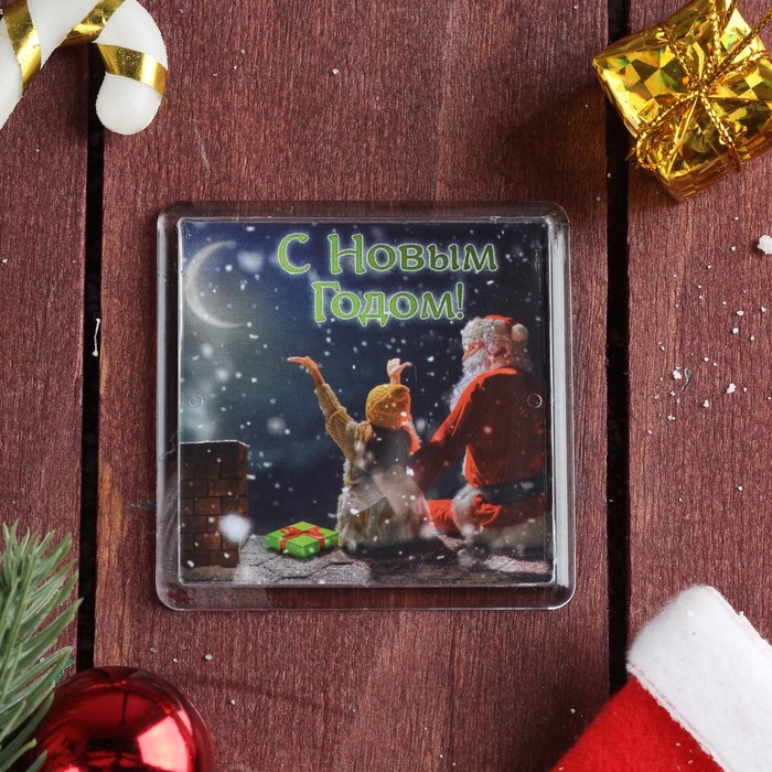 Магнит акриловый "С Новым годом! В предвкушении праздника" (набор 6 шт)