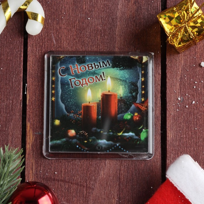 Магнит акриловый "С Новым годом! В предвкушении праздника" (набор 6 шт)