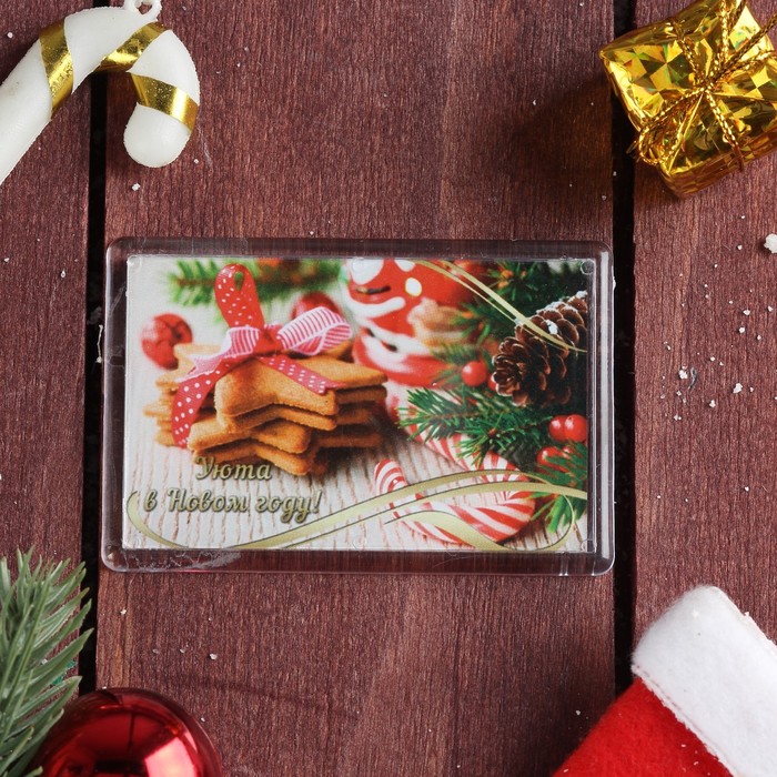 Магнит акриловый "С Новым годом! Новогодние украшения" (набор 8 шт)