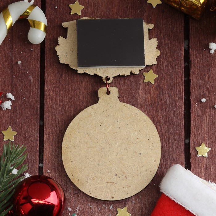 Магнит однослойный дерево "Шарик у ёлки. Снеговик" 10х5,5 см