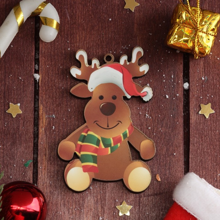 Подвеска для декора "Дед Мороз и друзья" (набор 6 шт) 6х5 см