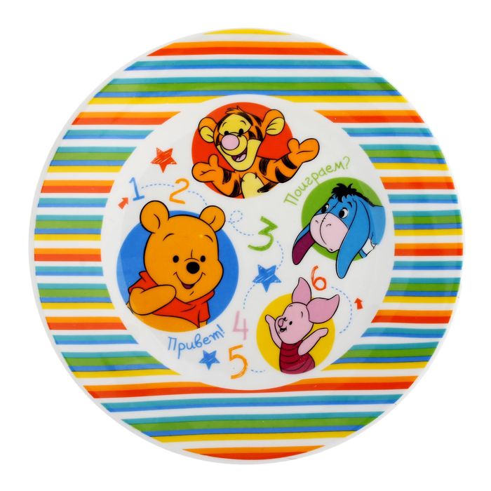 УЦЕНКА Тарелка "Поиграем" Медвежонок Винни и его друзья, 17 см