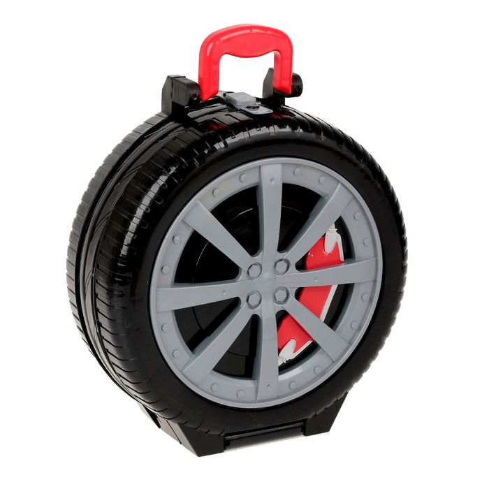 УЦЕНКА Игровой набор в чемоданчике "Паркинг"+ БОНУС игровой элемент 3D, Тачки