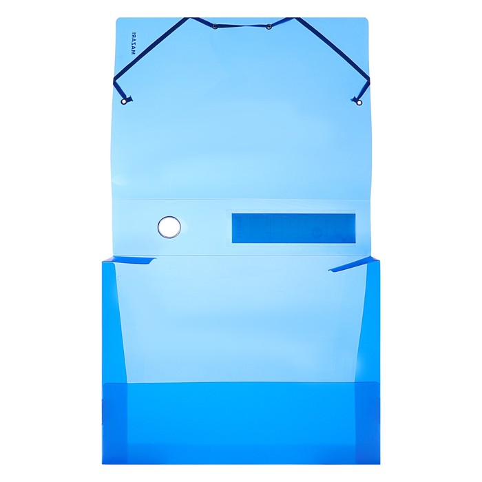 Короб архивный пластиковый А4, 75мм на резинке MAZARI, синий, пластик 800мкм