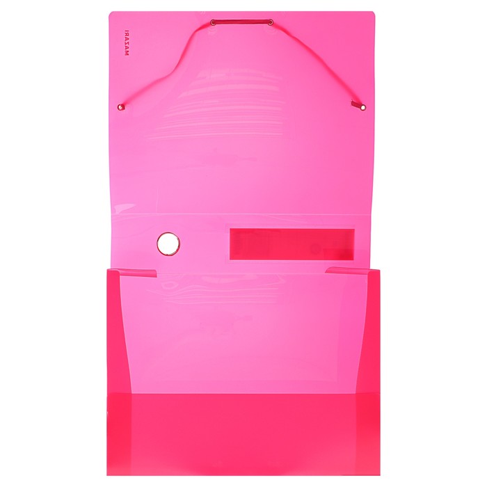 Короб архивный пластиковый А4, 75мм на резинке MAZARI, красный, пластик 800мкм