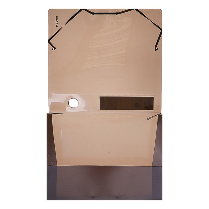 Короб архивный пластиковый А4, 55мм на резинке MAZARI, серый, пластик 700мкм