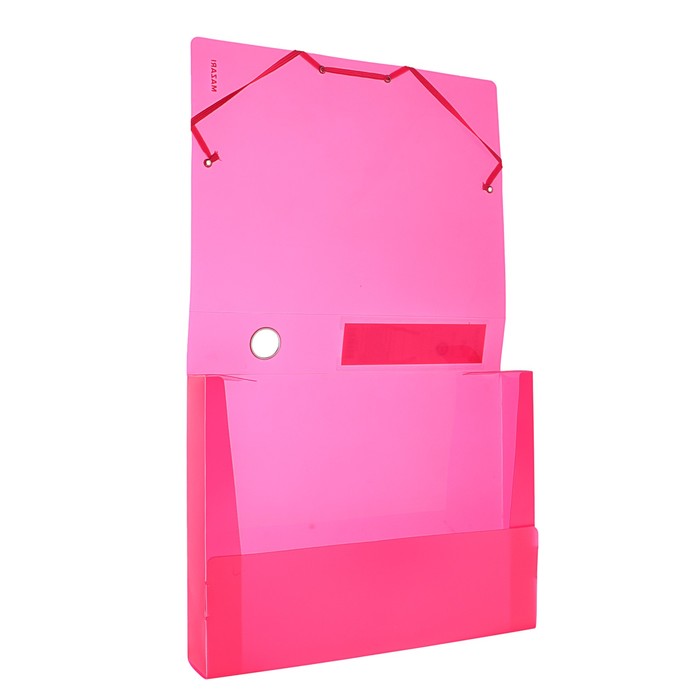 Короб архивный пластиковый А4, 55мм на резинке MAZARI, красный, пластик 700мкм