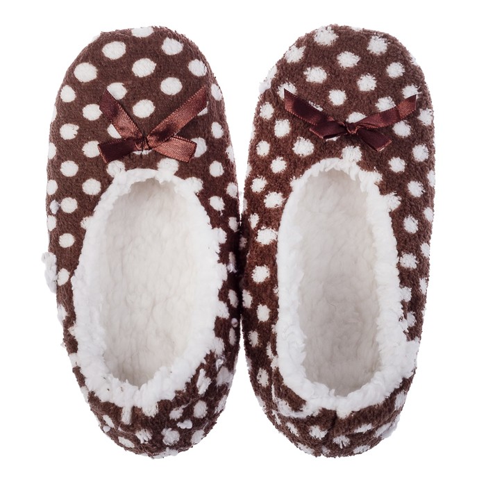 Тапочки женские «Горох» арт. 330.3050.05, цвет коричневый, размер 36/37