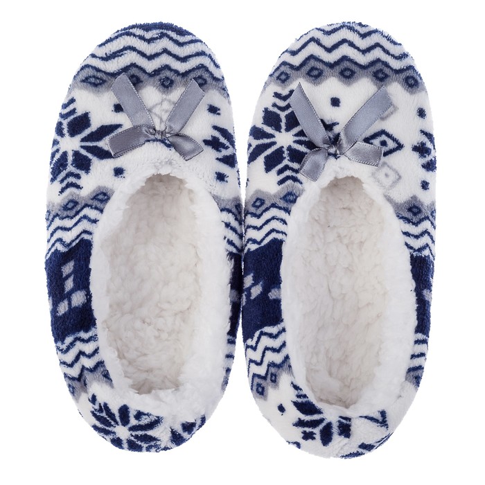 Тапочки женские арт. 330.2039.04R, цвет синий/белый, размер 38/39