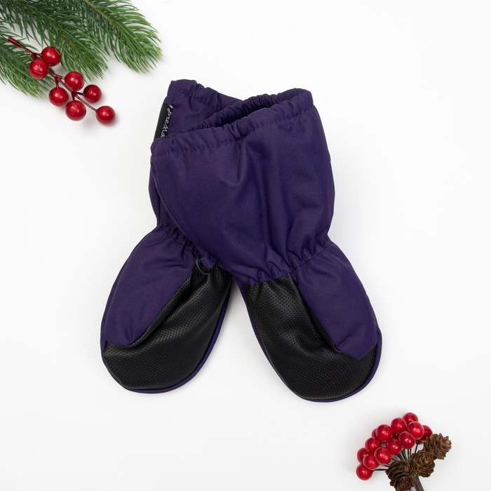 Варежки (краги), цвет фиолетовый, 18M-2