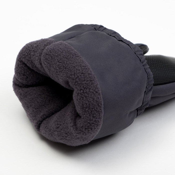 Варежки (краги), цвет серый, 3-4