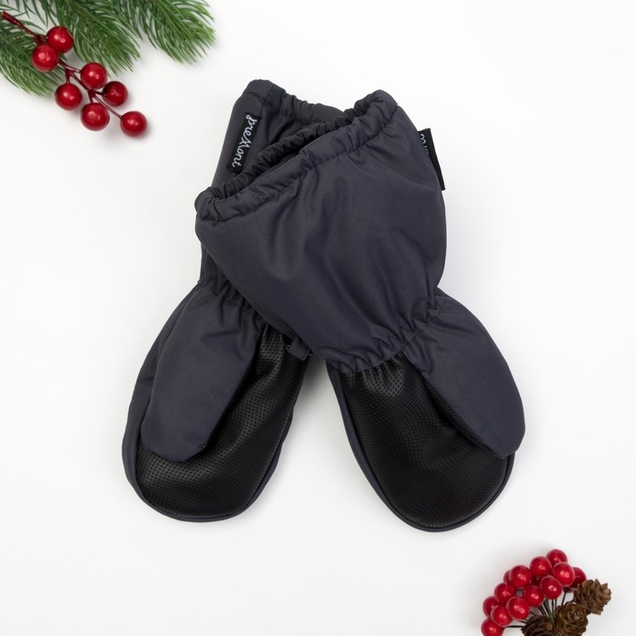 Варежки (краги), цвет серый, 5-6