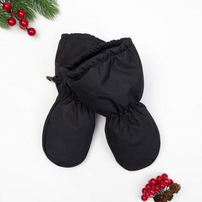 Варежки (краги), цвет черный, 3-4