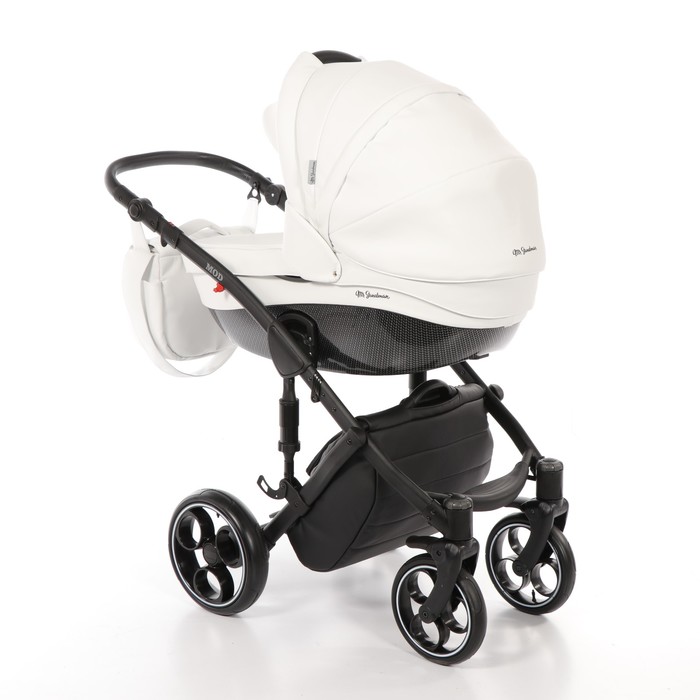 Коляска 3 в 1 Mod, 100% эко-кожа, белый