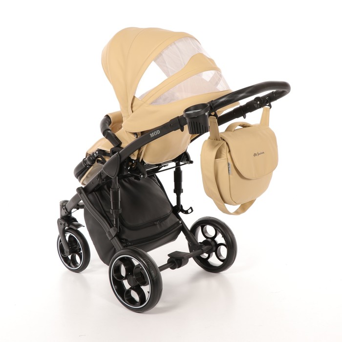 Коляска 3 в 1 Mod, 100% эко-кожа, бежевый