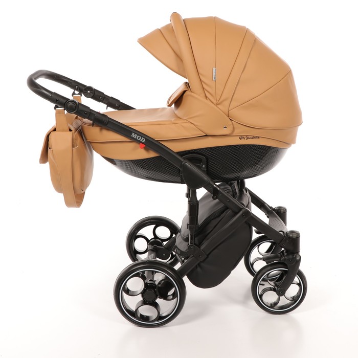 Коляска 3 в 1 Mod, 100% эко-кожа, тёмно-бежевый