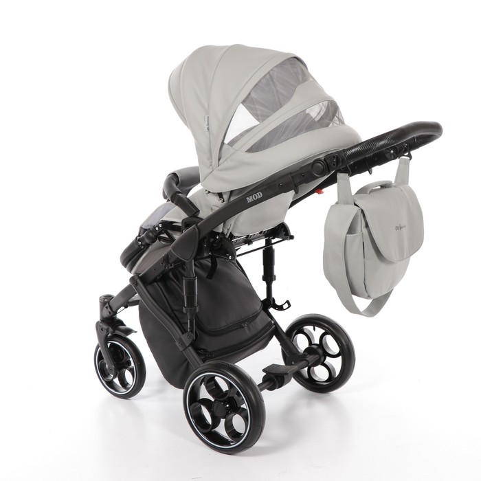 Коляска 3 в 1 Mod, 100% эко-кожа, серый