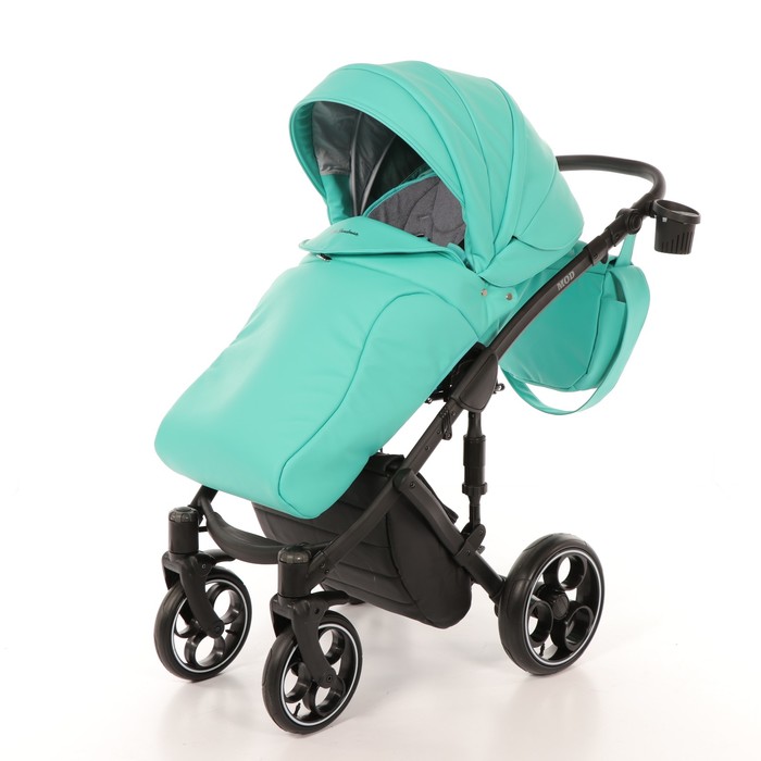 Коляска 3 в 1 Mod, 100% эко-кожа, бирюзовый