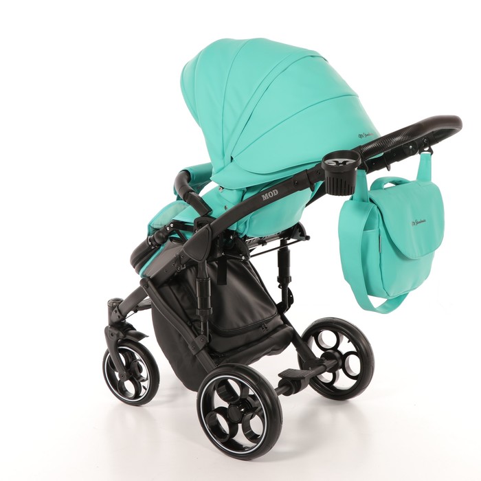 Коляска 3 в 1 Mod, 100% эко-кожа, бирюзовый