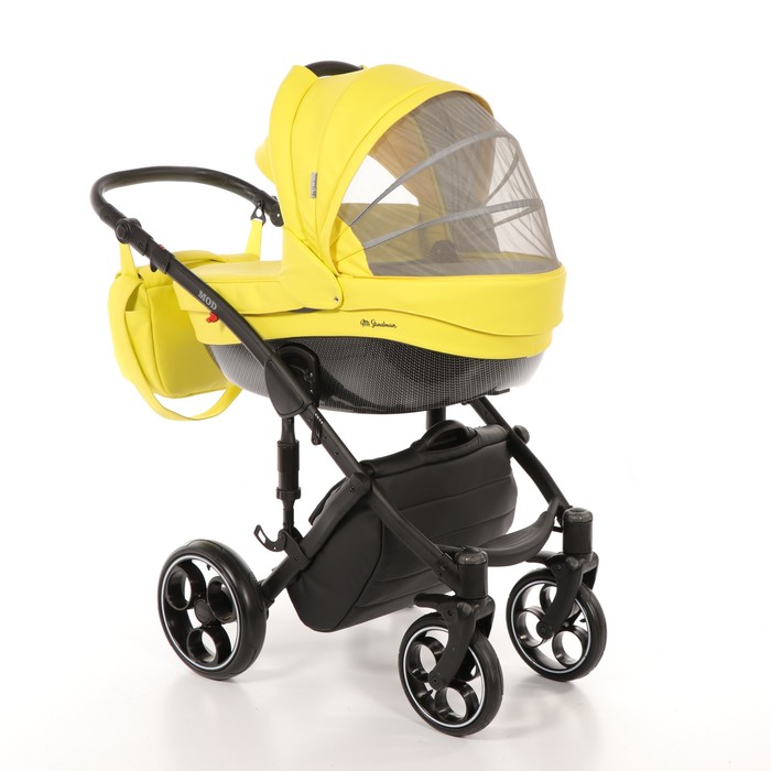 Коляска 3 в 1 Mod, 100% эко-кожа, жёлтый