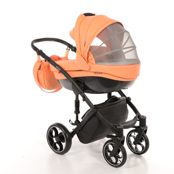 Коляска 3 в 1 Mod, 100% эко-кожа, персиковый